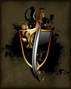 Ornamental shield Stock Illustration