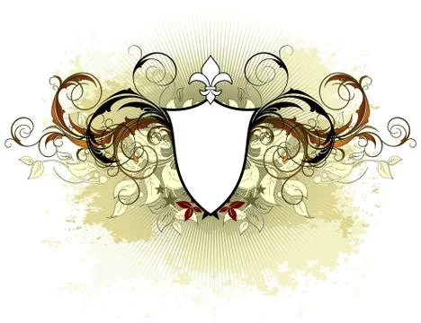 Ornamental shield Stock Illustration
