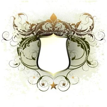 Ornamental shield Stock Illustration