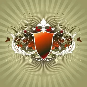 Ornamental shield Stock Illustration