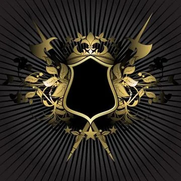 Ornamental shield Illustrazione stock