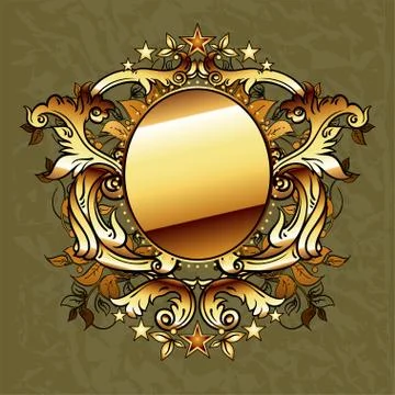 Ornamental shield Stock Illustration