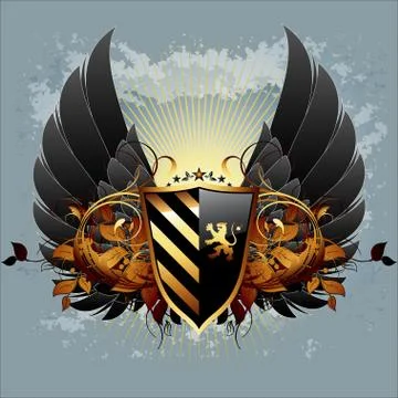 Ornamental shield Stock Illustration