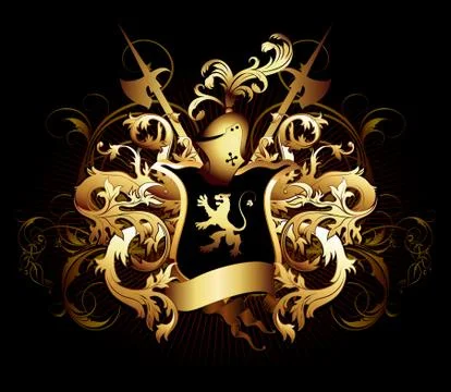 Ornamental shield Illustrazione stock