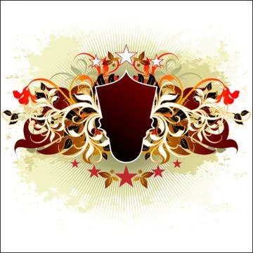 Ornamental shield Illustrazione stock