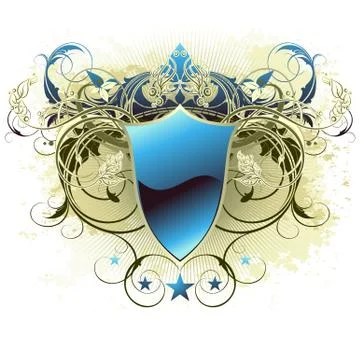 Ornamental shield Stock Illustration