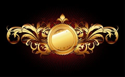 Ornamental shield Stock Illustration