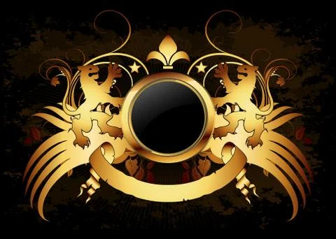 Ornamental shield Illustrazione stock