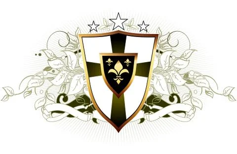 Ornamental shield Illustrazione stock