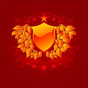 Ornamental shield Stock Illustration