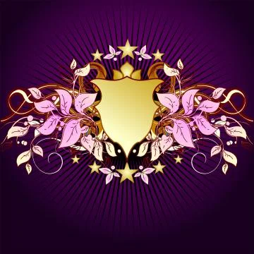 Ornamental shield Illustrazione stock