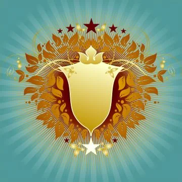 Ornamental shield Ilustração Stock