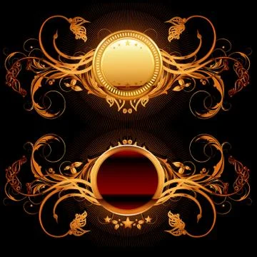 Ornamental shield Illustrazione stock