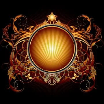 Ornamental shield Stock Illustration