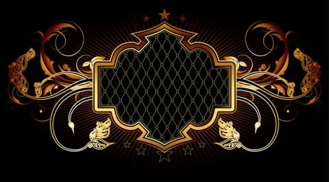 Ornamental shield Stock Illustration