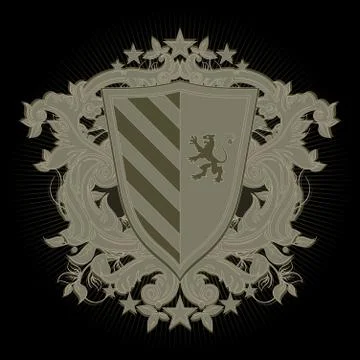 Ornamental shield Illustrazione stock