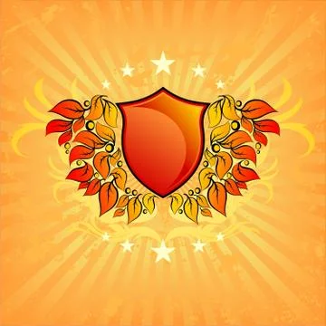 Ornamental shield Stock Illustration