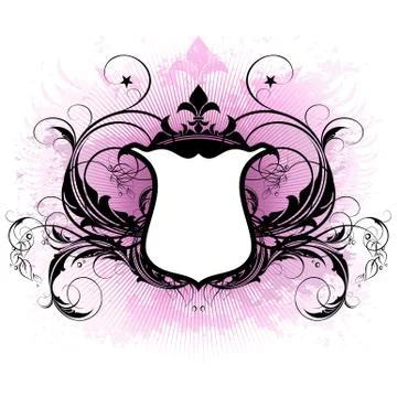 Ornamental shield Stock Illustration