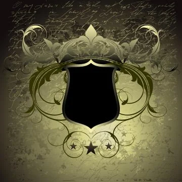 Ornamental shield Illustrazione stock