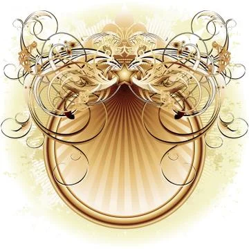 Ornamental shield Stock Illustration