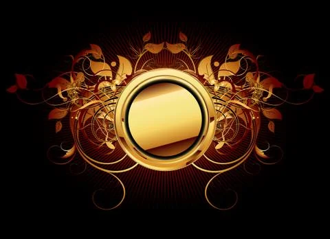 Ornamental shield Illustrazione stock