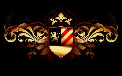 Ornamental shield Stock Illustration