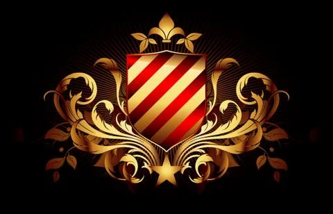 Ornamental shield Illustrazione stock