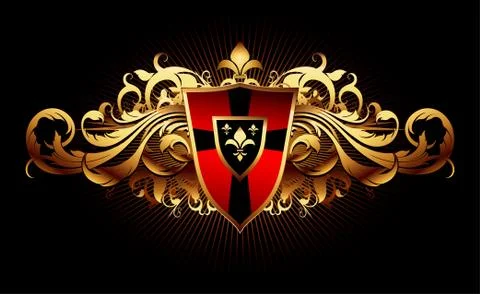 Ornamental shield Illustrazione stock