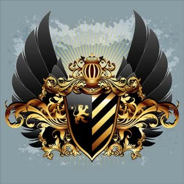 Ornamental shield Stock Illustration