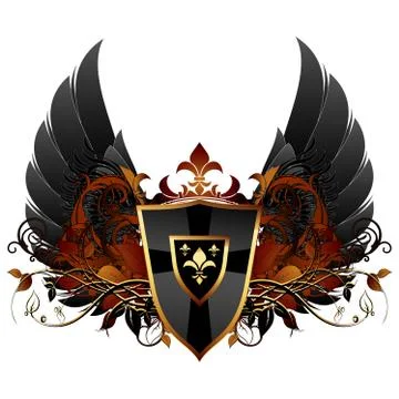 Ornamental shield Stock Illustration