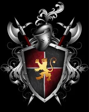 Ornamental shield Stock Illustration