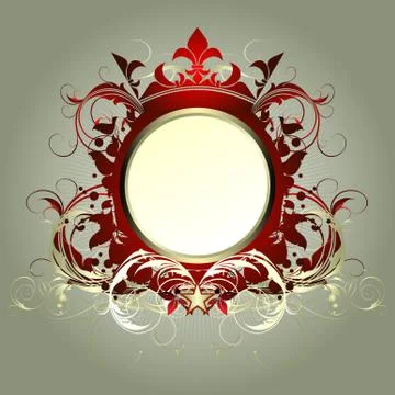 Ornamental shield Stock Illustration