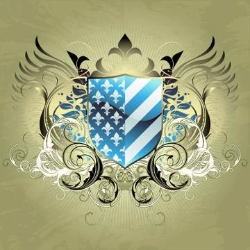 Ornamental shield Illustrazione stock