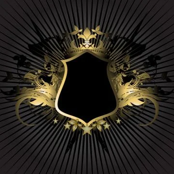 Ornamental shield Stock Illustration