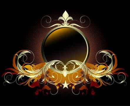 Ornamental shield Stock Illustration