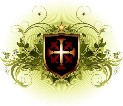 Ornamental shield Stock Illustration