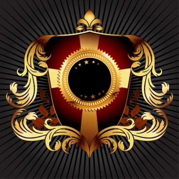 Ornamental shield Stock Illustration