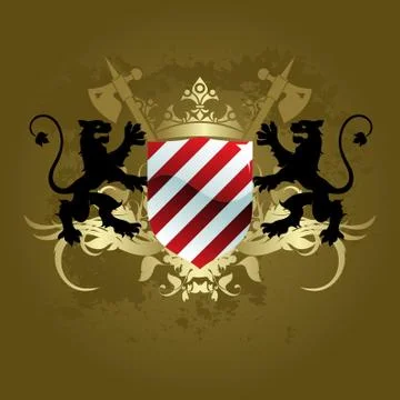 Ornamental shield Illustrazione stock