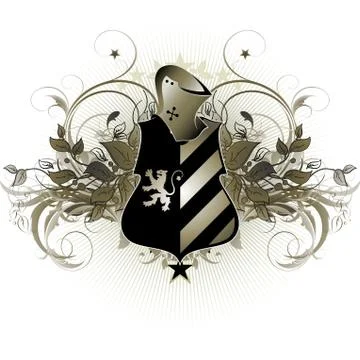 Ornamental shield Stock Illustration