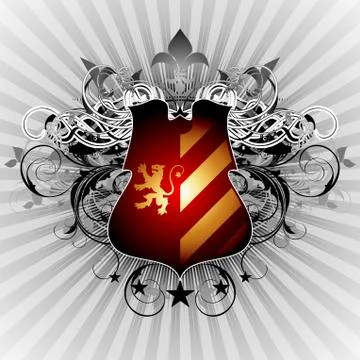 Ornamental shield Stock Illustration