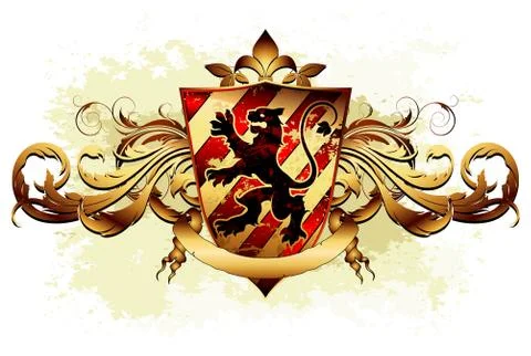 Ornamental shield Stock Illustration