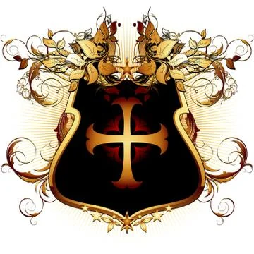 Ornamental shield Illustrazione stock