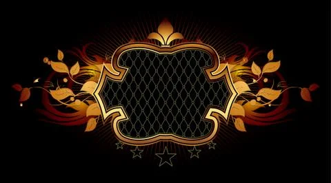 Ornamental shield Illustrazione stock