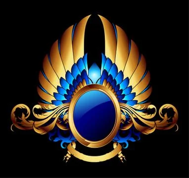 Ornamental shield Illustrazione stock