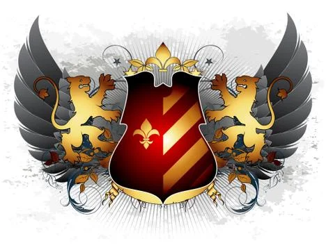 Ornamental shield Stock Illustration