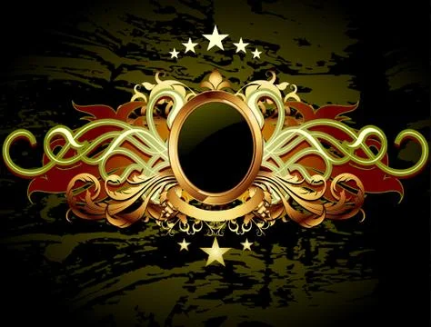 Ornamental shield Stock Illustration