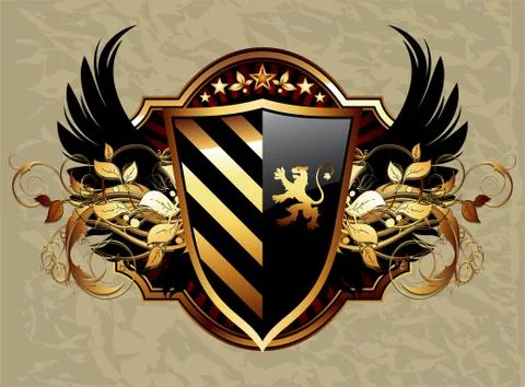 Ornamental shield Stock Illustration