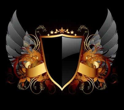 Ornamental shield Stock Illustration