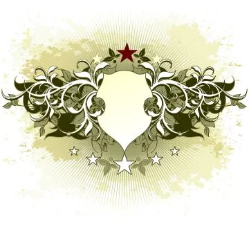 Ornamental shield Illustrazione stock