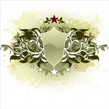 Ornamental shield Illustrazione stock